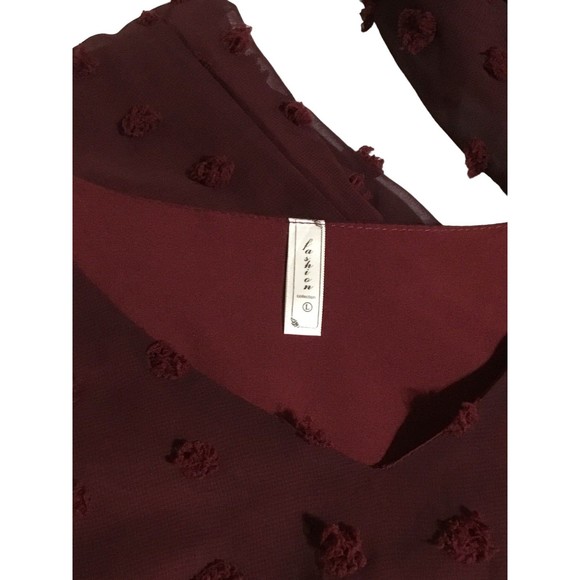Fashion Collection Size Large Burgundy Dress NWOT - Picture 5 of 9